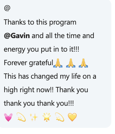 Changed life, forever grateful