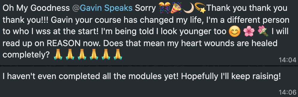 Course changed life, look younger